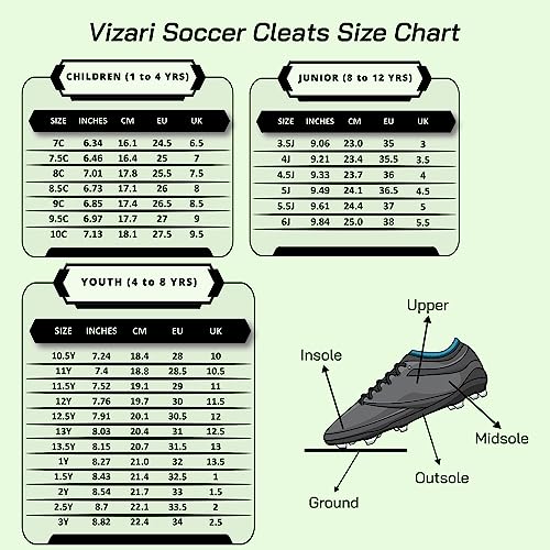 Vizari Kids' Liga Turf Soccer Shoes Soccer Footwear Youth