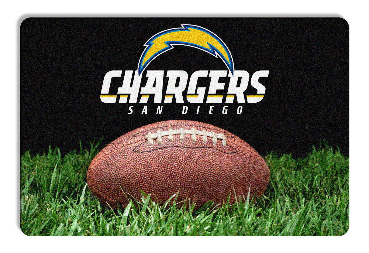Gamewear San Diego Chargers Classic Football Pet Bowl Mat Size Large Fan Gear NFL Los Angeles Chargers