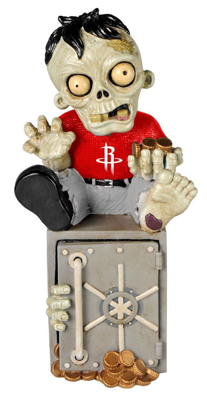Forever Collectibles Houston Rockets Zombie Bank Figurine Fan Gear NBA Houston Rockets