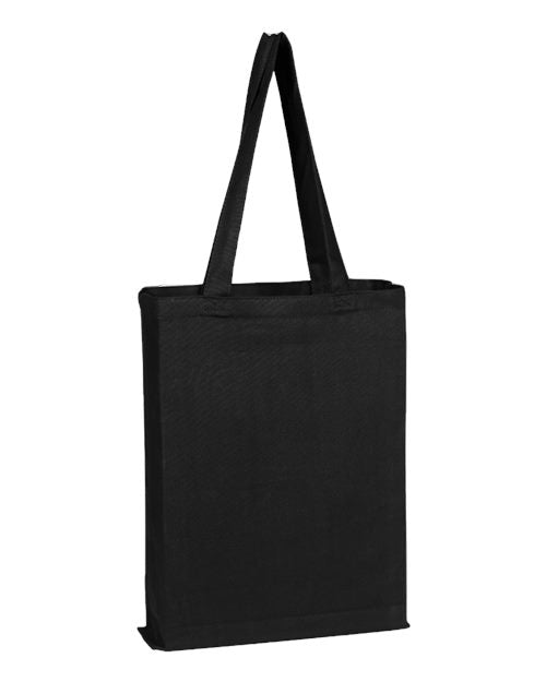 Q-Tees Canvas Gusset Promotional Tote Unisex Accessories Bags & Backpacks