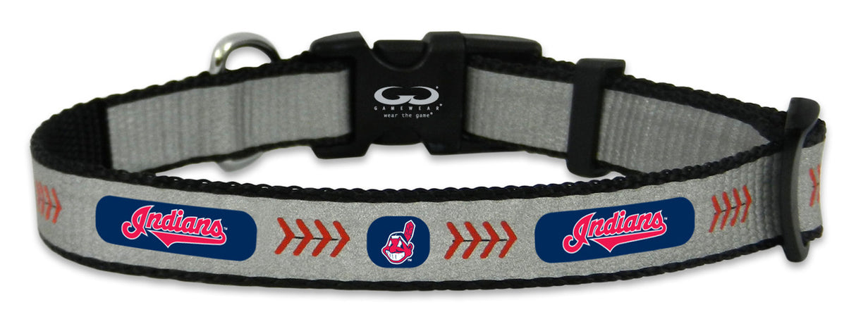 Gamewear Cleveland Indians Reflective Baseball Pet Collar Size Toy Fan Gear MLB Cleveland Indians