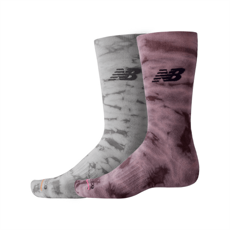 New Balance Running Tie Dye Crew Sock 2 Pack Unisex Accessories Socks