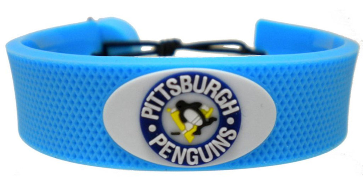 Gamewear Pittsburgh Penguins Team Color Hockey Bracelet Fan Gear NHL Pittsburgh Penguins