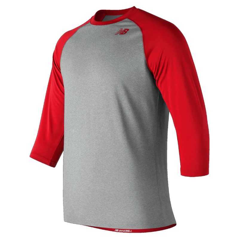 New Balance Men's 3/4 Baseball Raglan Top Baseball Jerseys Adult