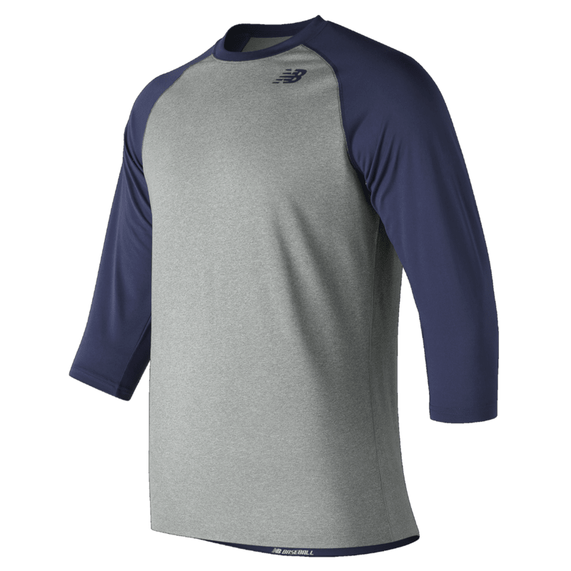New Balance Men's 3/4 Baseball Raglan Top Baseball Jerseys Adult