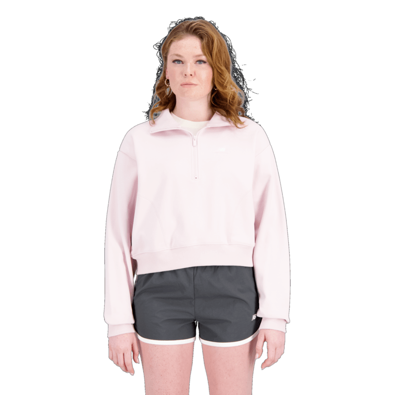 New Balance Women's Athletics Remastered French Terry 1/4 Zip Womens Apparel Sweatshirts & Fleece