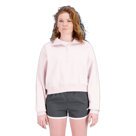 New Balance Women's Athletics Remastered French Terry 1/4 Zip Womens Apparel Sweatshirts & Fleece