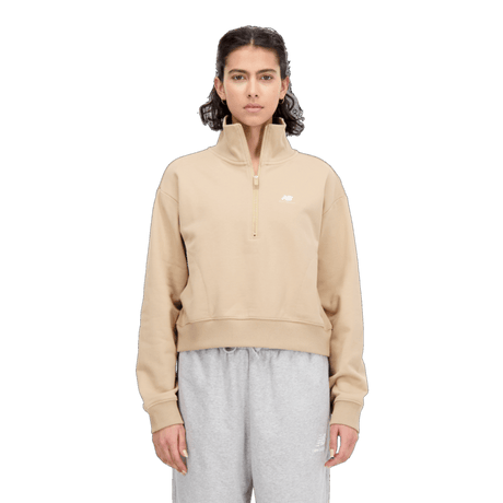 New Balance Women's Athletics Remastered French Terry 1/4 Zip Womens Apparel Sweatshirts & Fleece