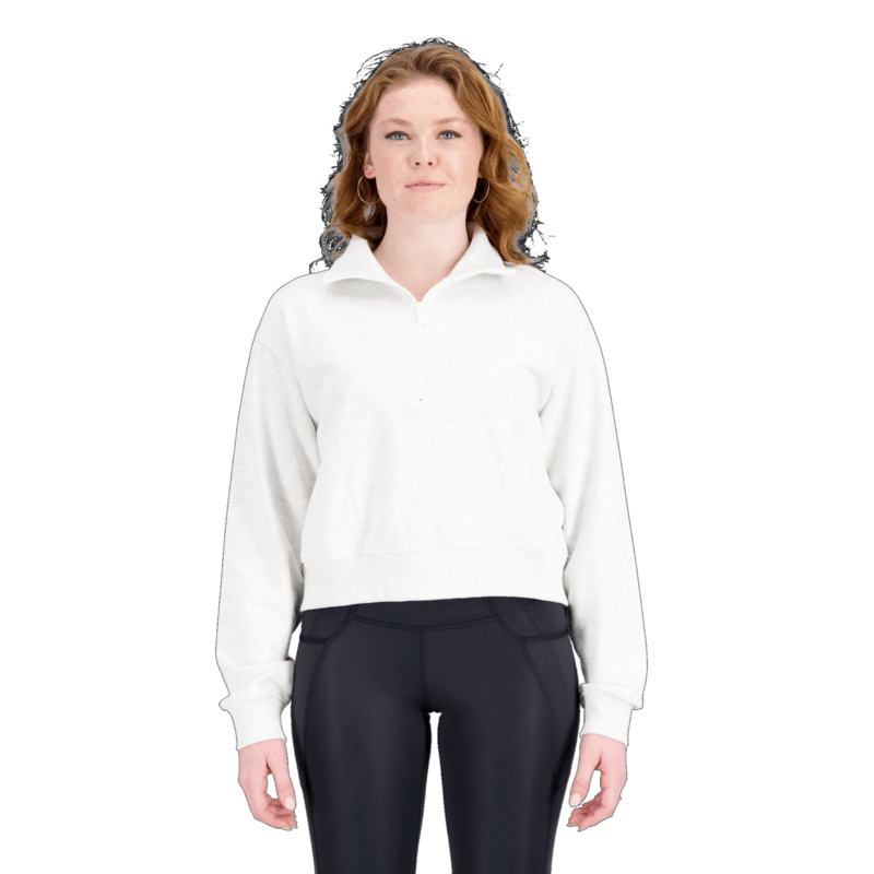 New Balance Women's Athletics Remastered French Terry 1/4 Zip Womens Apparel Sweatshirts & Fleece
