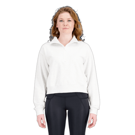 New Balance Women's Athletics Remastered French Terry 1/4 Zip Womens Apparel Sweatshirts & Fleece