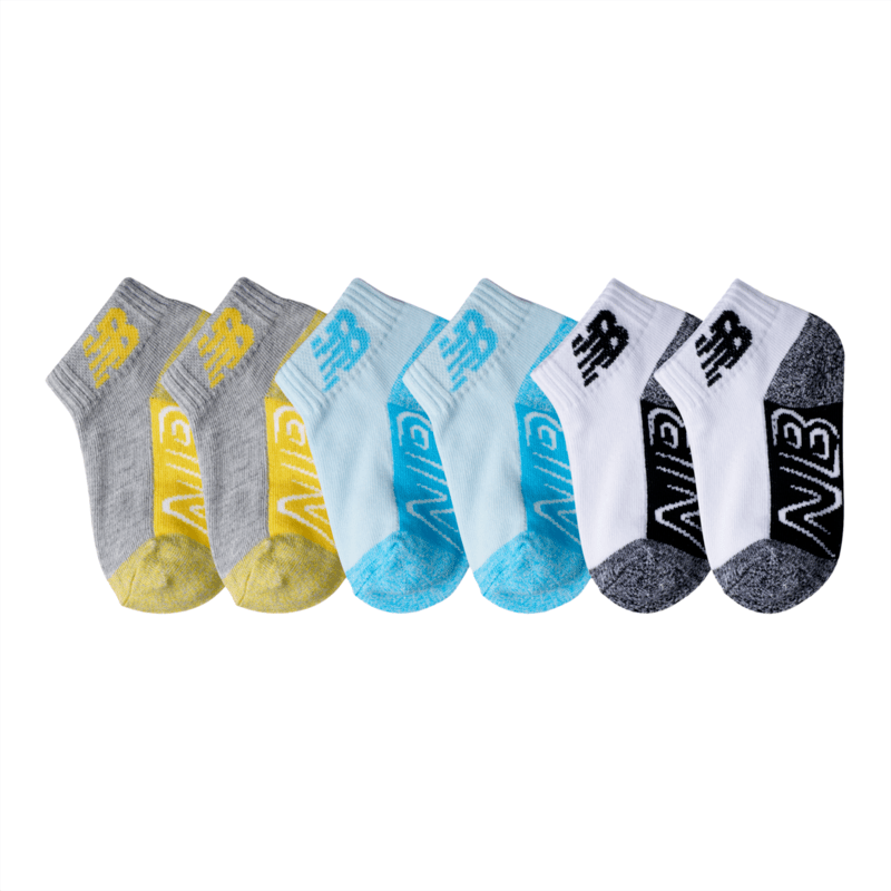 New Balance Kids Ankle Socks 6 Pack Unisex Accessories Socks