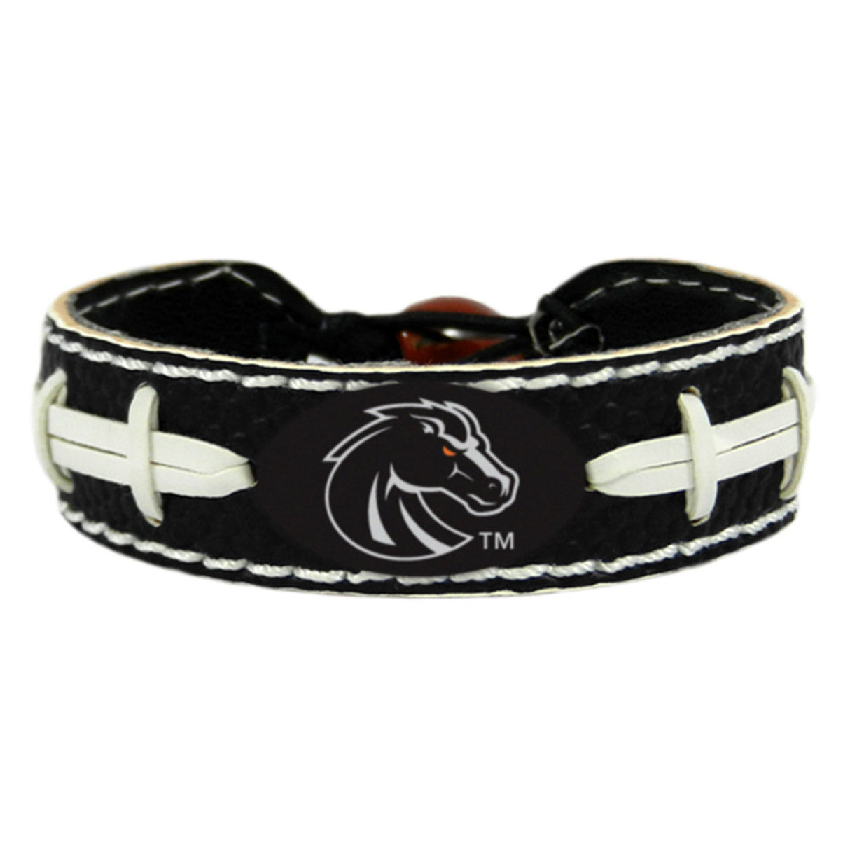 Gamewear Boise State Broncos Black Leather Team Color Football Bracelet Fan Gear NCAA Boise State Broncos