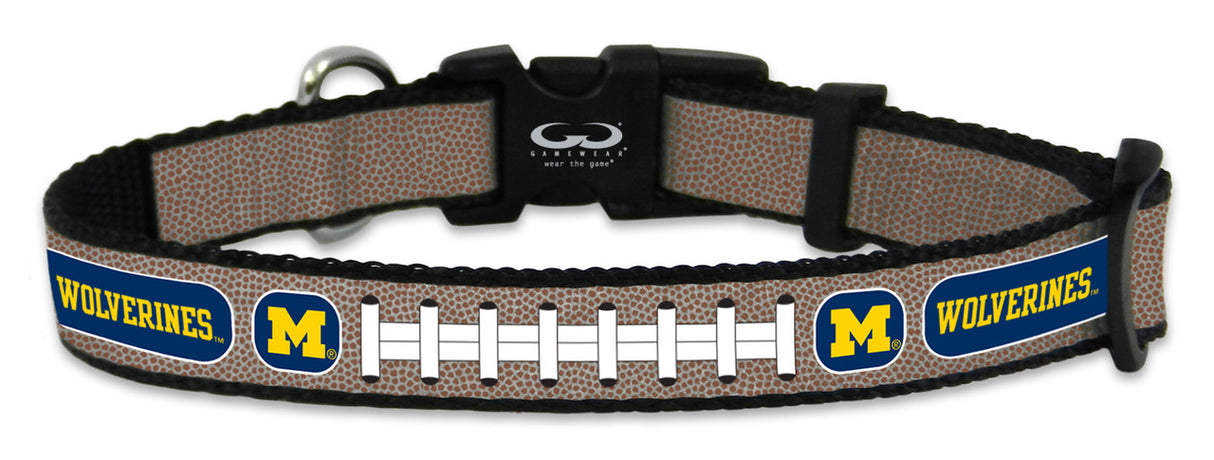 Gamewear Michigan Wolverines Reflective Football Pet Collar Size Toy Fan Gear NCAA Michigan Wolverines