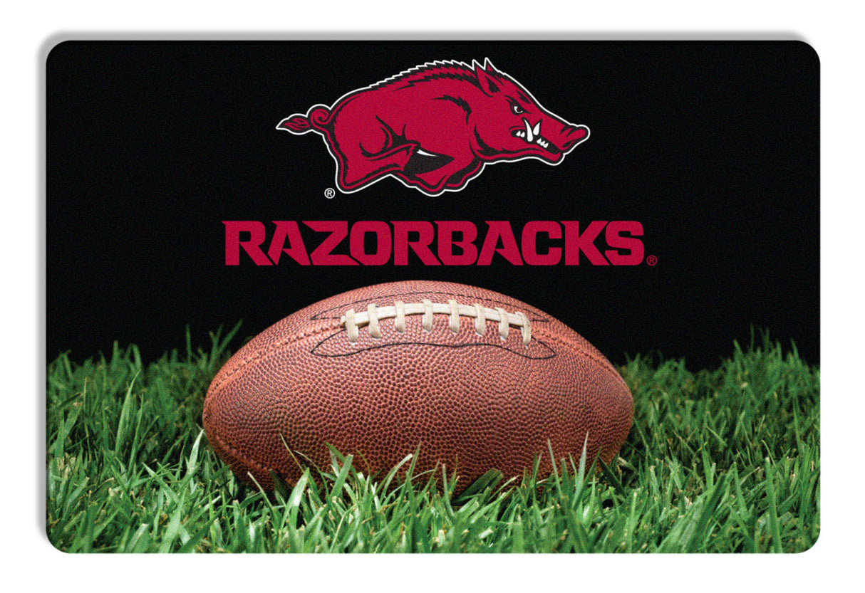 Gamewear Arkansas Razorbacks Classic Football Pet Bowl Mat Size Large Fan Gear NCAA Arkansas Razorbacks