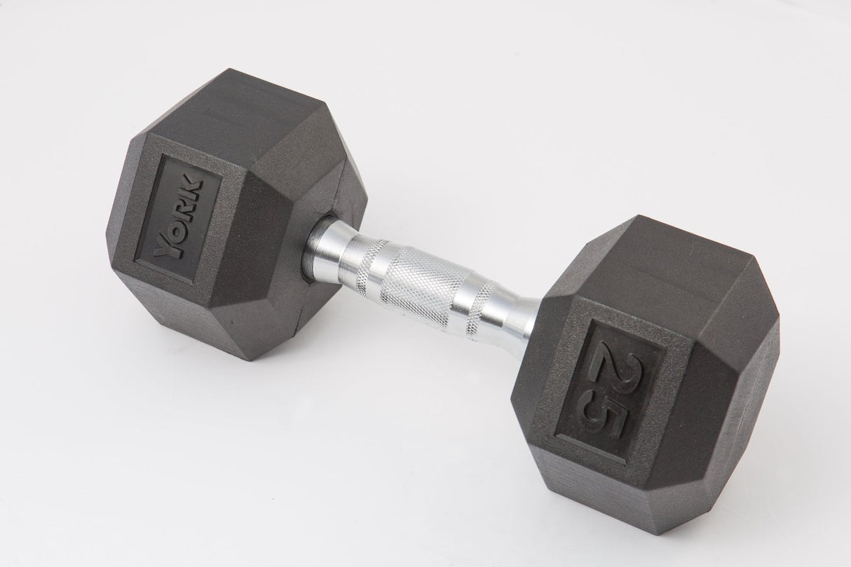 York Rubber Hex Dumbbell Exercise & Wellness Strength Dumbbells
