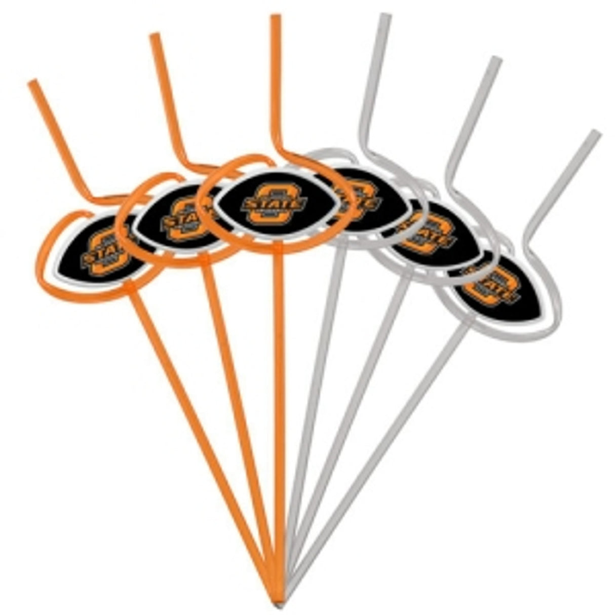 Pangea Brands Oklahoma State Cowboys Team Sipper Straws Fan Gear NCAA Oklahoma State Cowboys