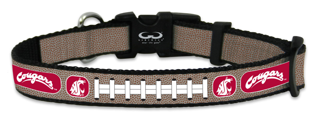 Gamewear Washington State Cougars Reflective Football Pet Collar Size Small Fan Gear NCAA Washington State Cougars