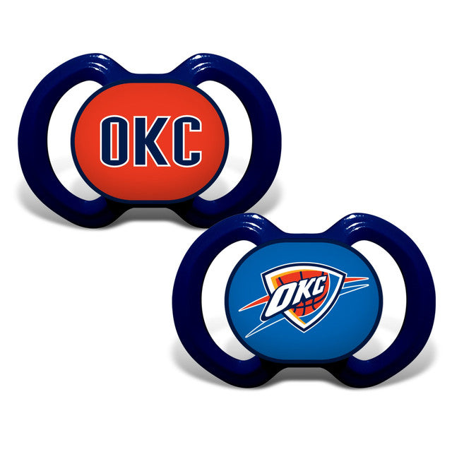 Masterpieces Puzzle Company Oklahoma City Thunder Pacifier 2 Pack Fan Gear NBA Oklahoma City Thunder