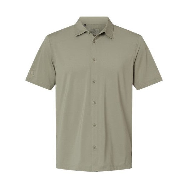 adidas Men's Button Down Short Sleeve Shirt-1
