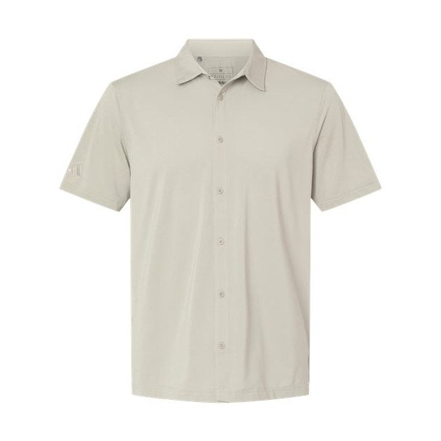 adidas Men's Button Down Short Sleeve Shirt-1