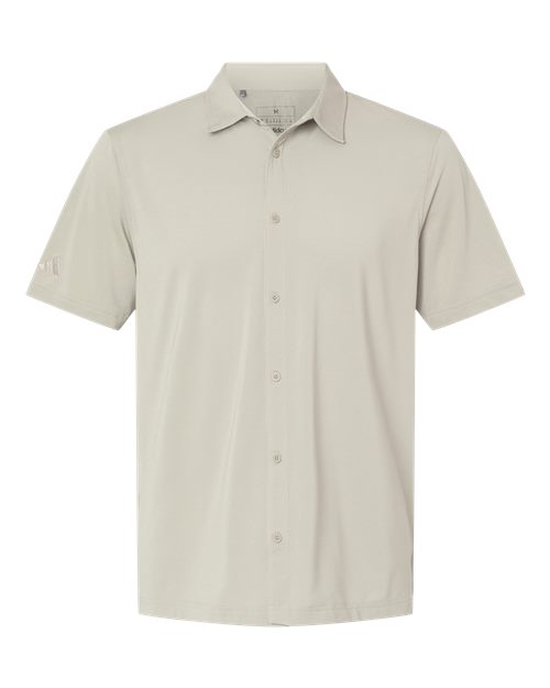 adidas Men's Button Down Short Sleeve Shirt-1