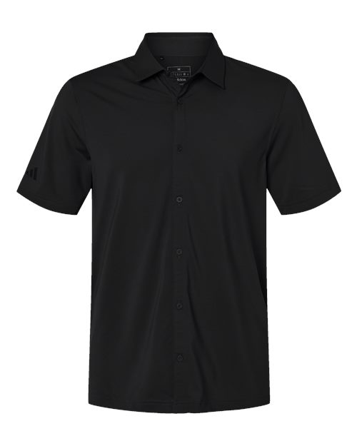 adidas Men's Button Down Short Sleeve Shirt-1