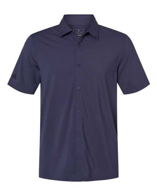 adidas Men's Button Down Short Sleeve Shirt-1