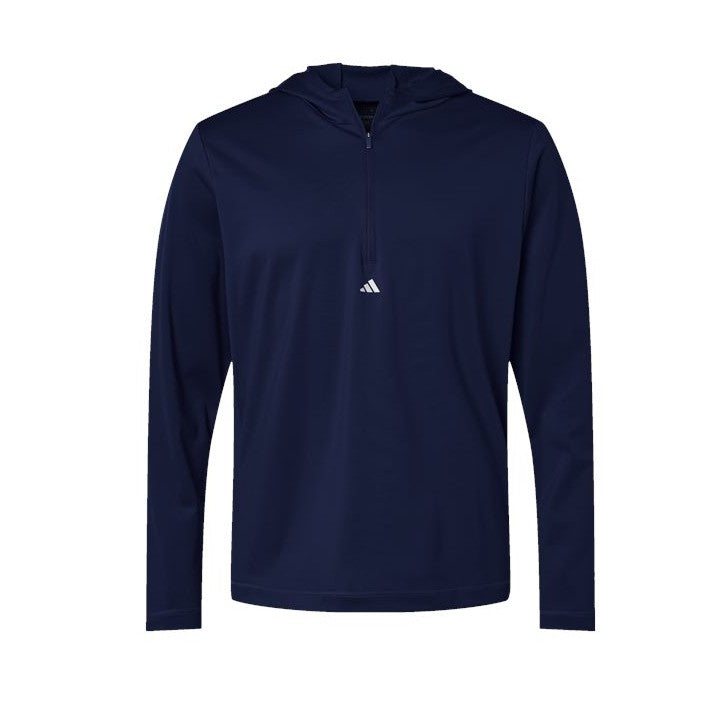 adidas Men's Lightweight Performance Quarter-Zip Hooded Pullover-1