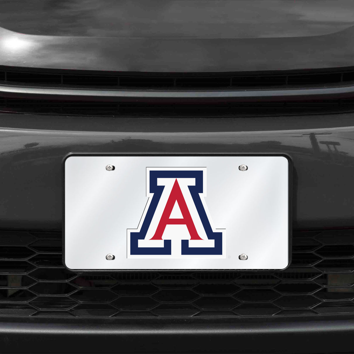 NCAA Arizona Wildcats Silver Laser Cut Automobile Tag Fan Gear NCAA Arizona Wildcats