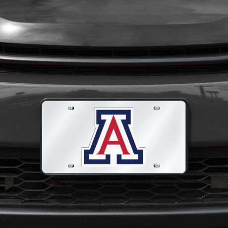 NCAA Arizona Wildcats Silver Laser Cut Automobile Tag Fan Gear NCAA Arizona Wildcats