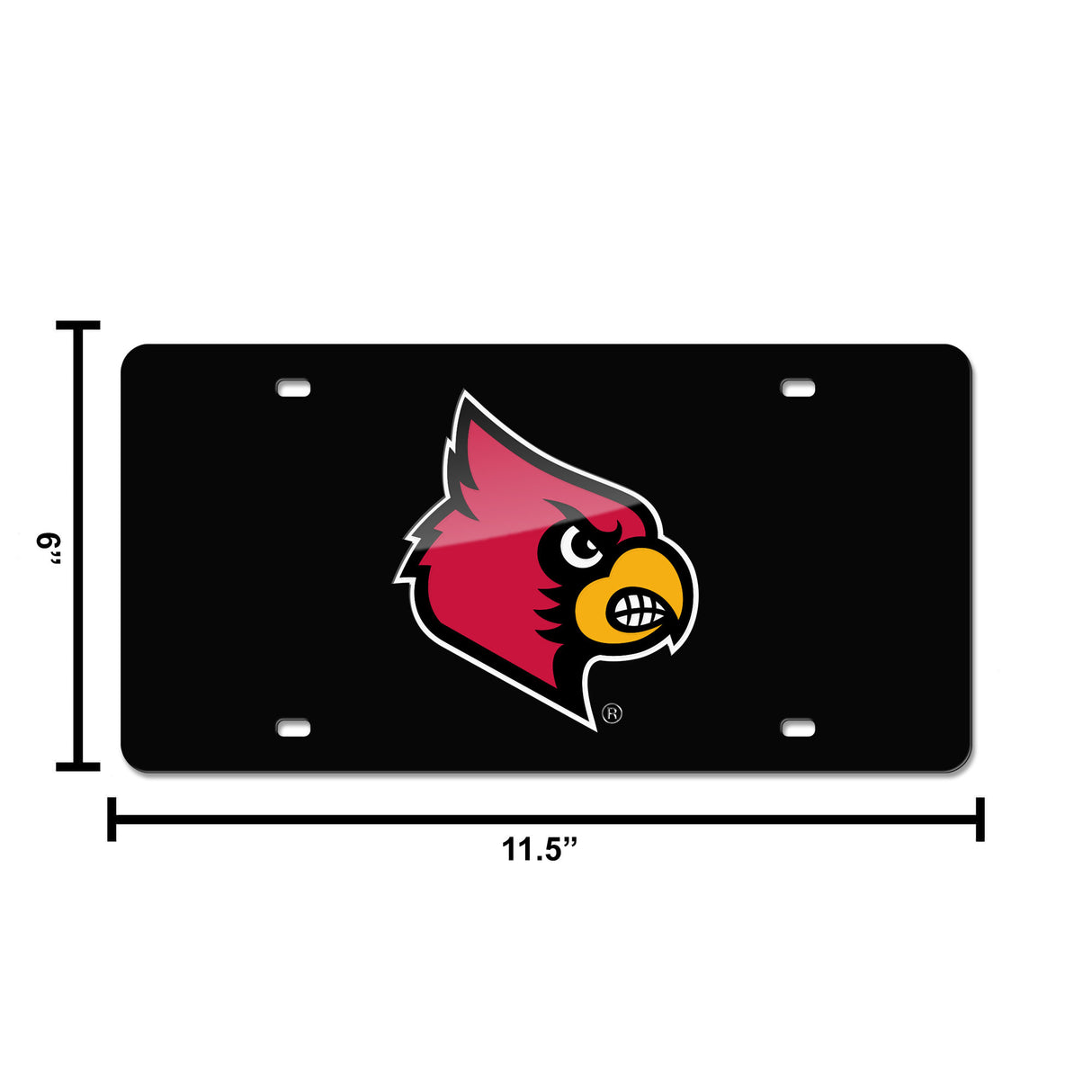 NCAA Louisville Cardinals Laser Cut Automobile Tag Fan Gear NCAA Louisville Cardinals