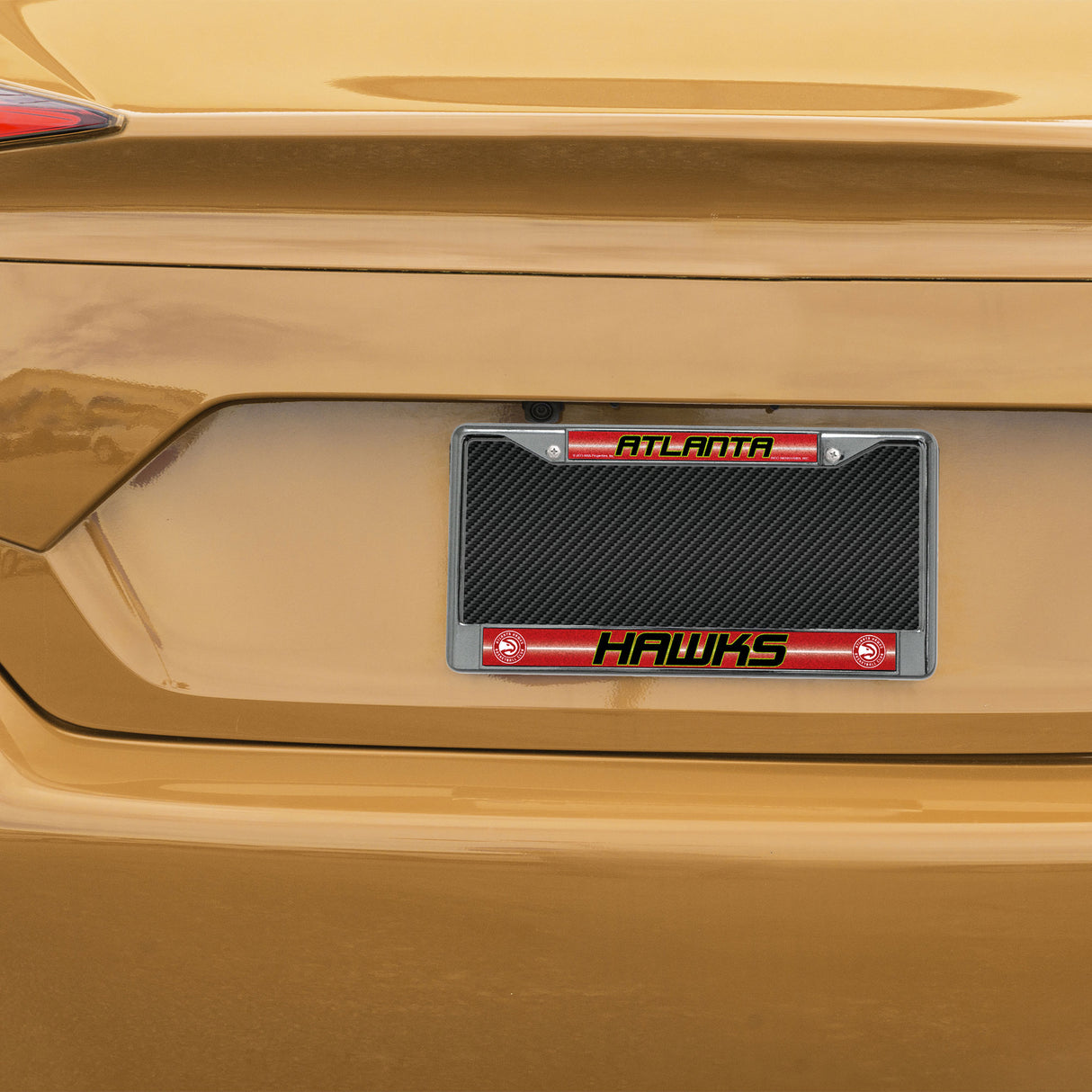 NBA Atlanta Hawks Chrome Glitter License Plate Frame Fan Gear NBA Atlanta Hawks