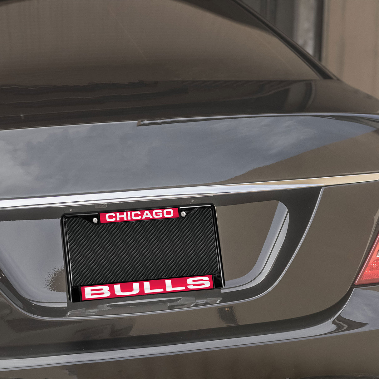 NBA Chicago Bulls Laser Cut Black Chrome License Plate Frame Fan Gear NBA Chicago Bulls