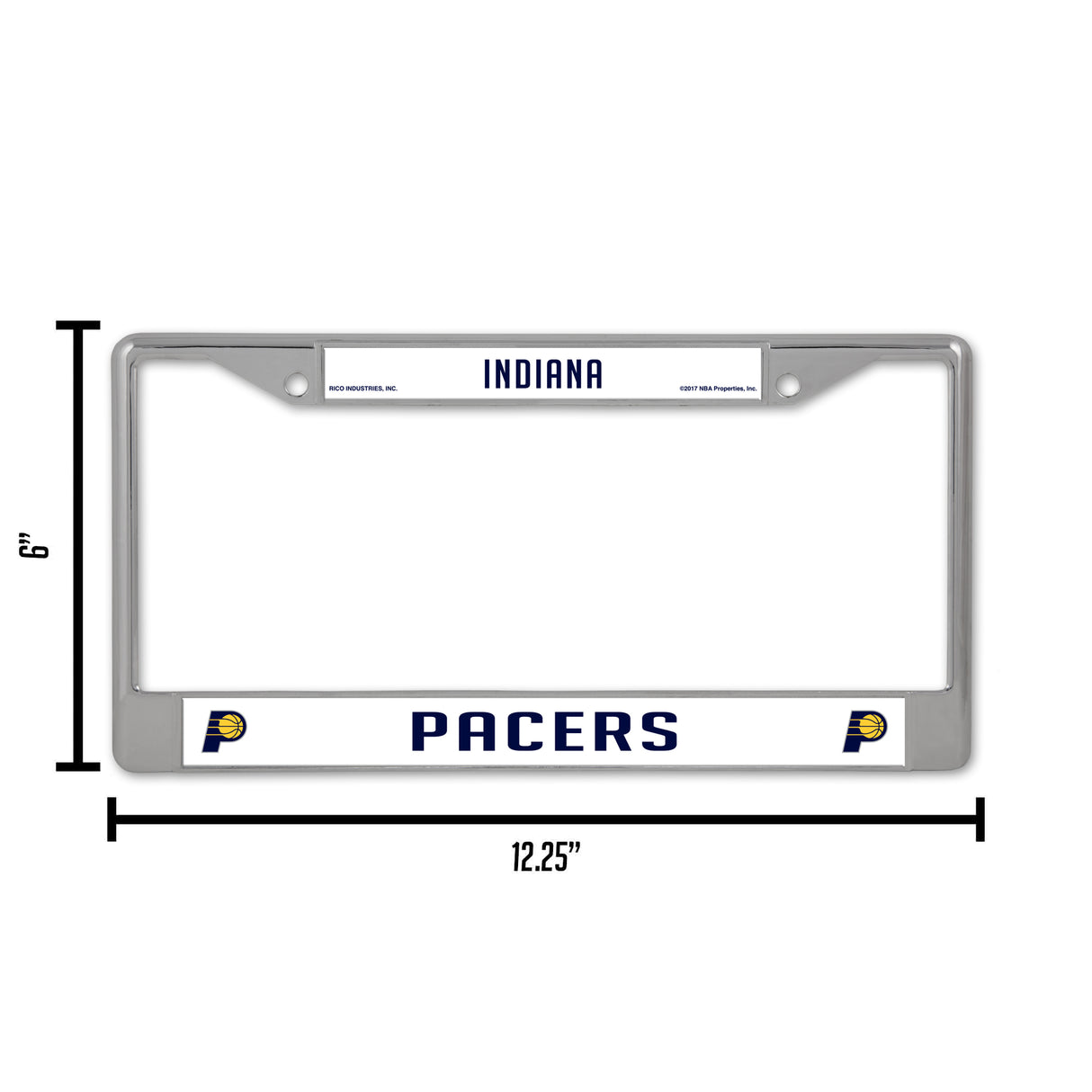NBA Indiana Pacers Chrome License Plate Frame Fan Gear NBA Indiana Pacers