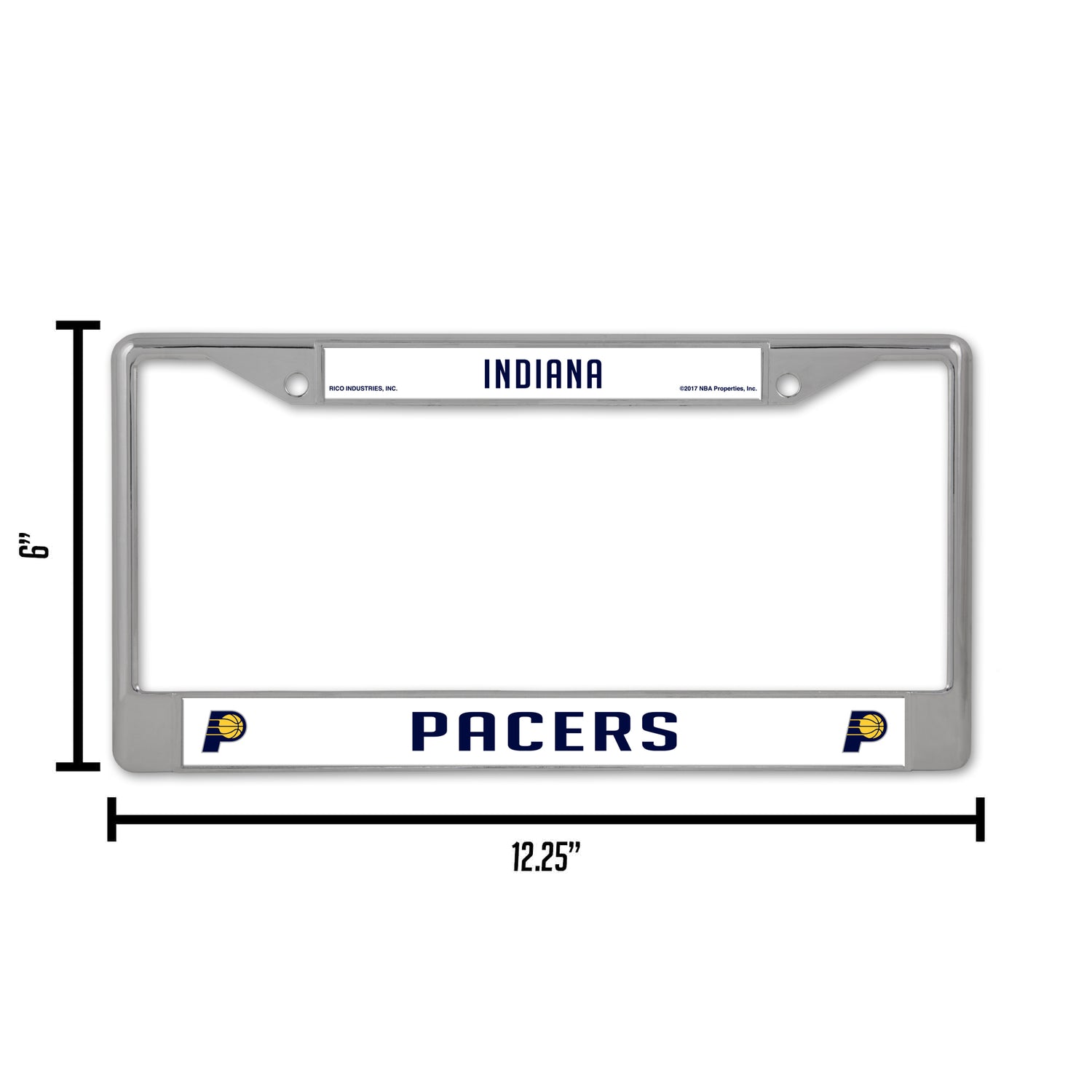 NBA Indiana Pacers Chrome License Plate Frame Fan Gear NBA Indiana Pacers