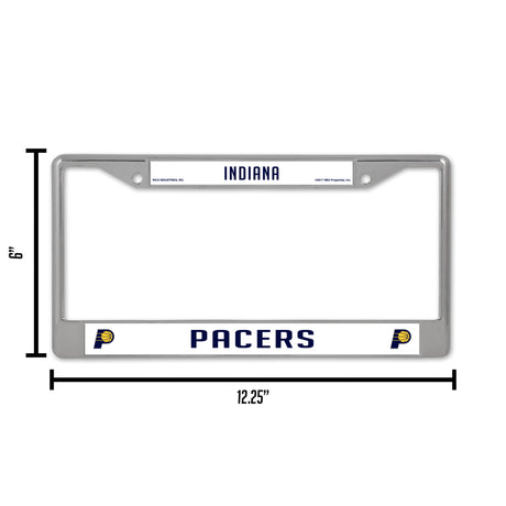 NBA Indiana Pacers Chrome License Plate Frame Fan Gear NBA Indiana Pacers
