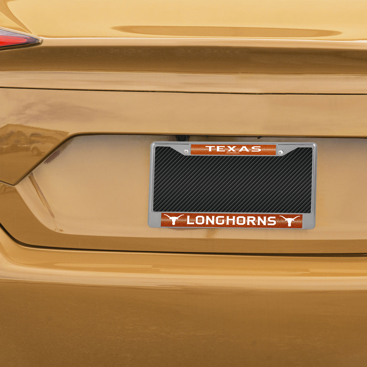 NCAA Texas Longhorns Chrome Glitter License Plate Frame Fan Gear NCAA Texas Longhorns