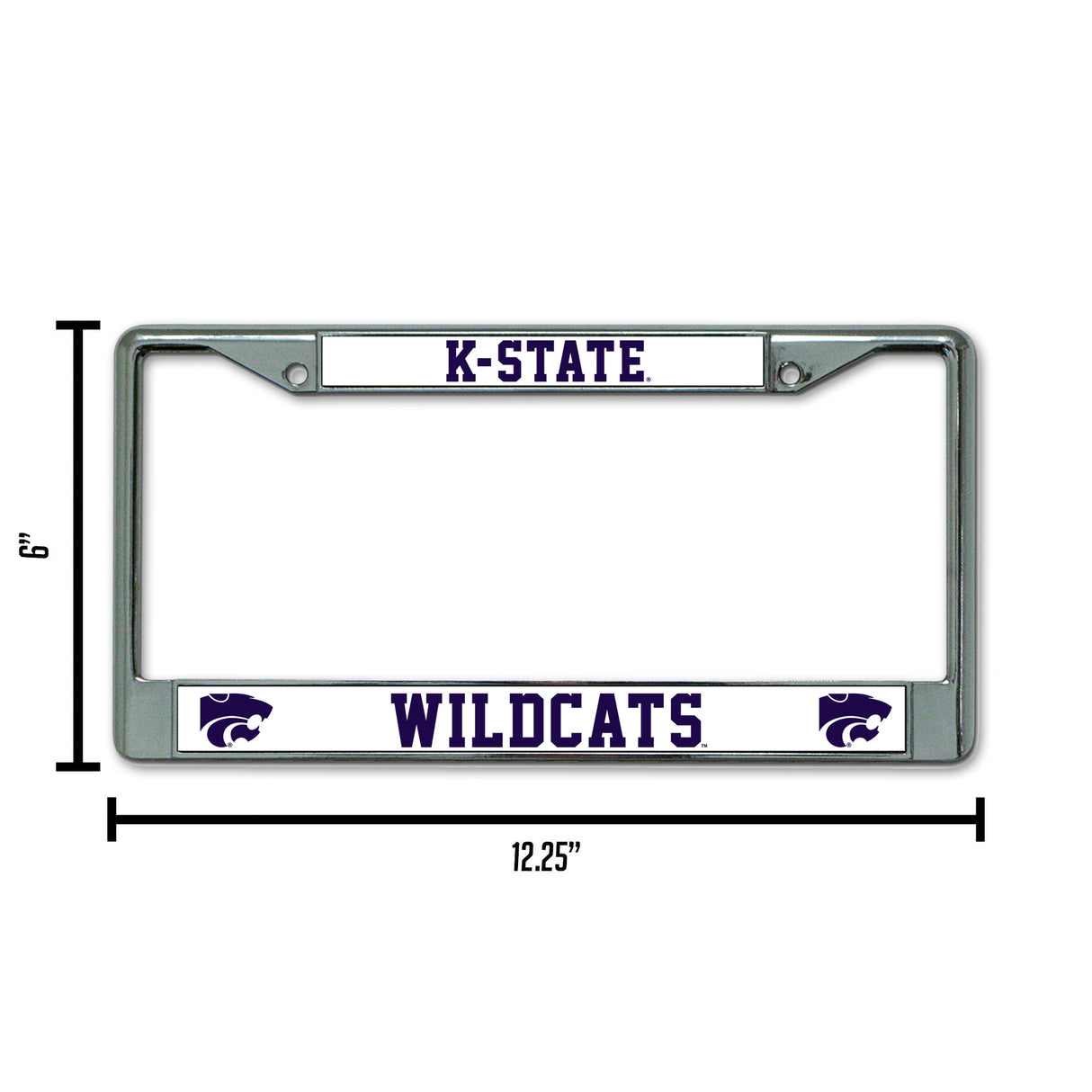 NCAA Kansas State Wildcats - KSU Chrome License Plate Frame Fan Gear NCAA Kansas State Wildcats
