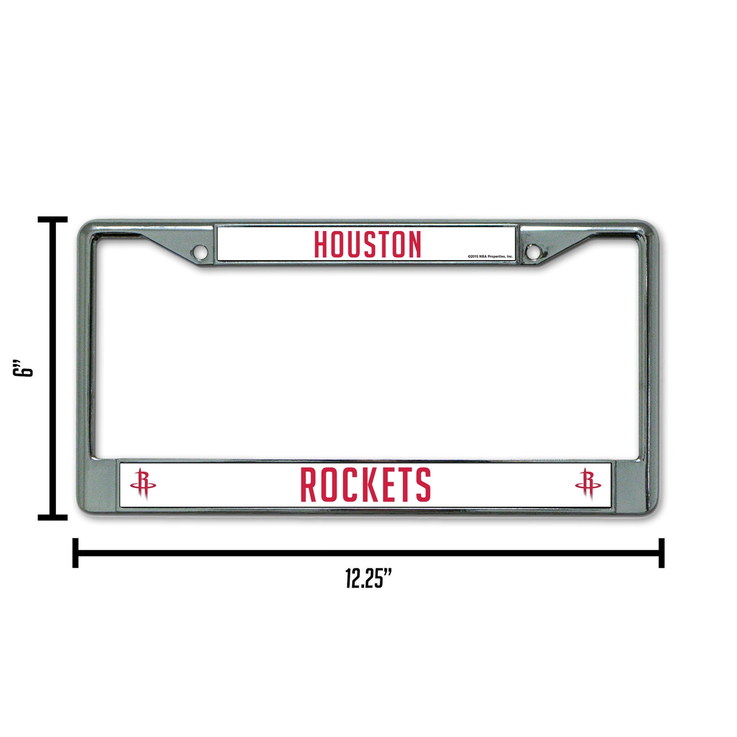 NBA Houston Rockets Chrome License Plate Frame Fan Gear NBA Houston Rockets