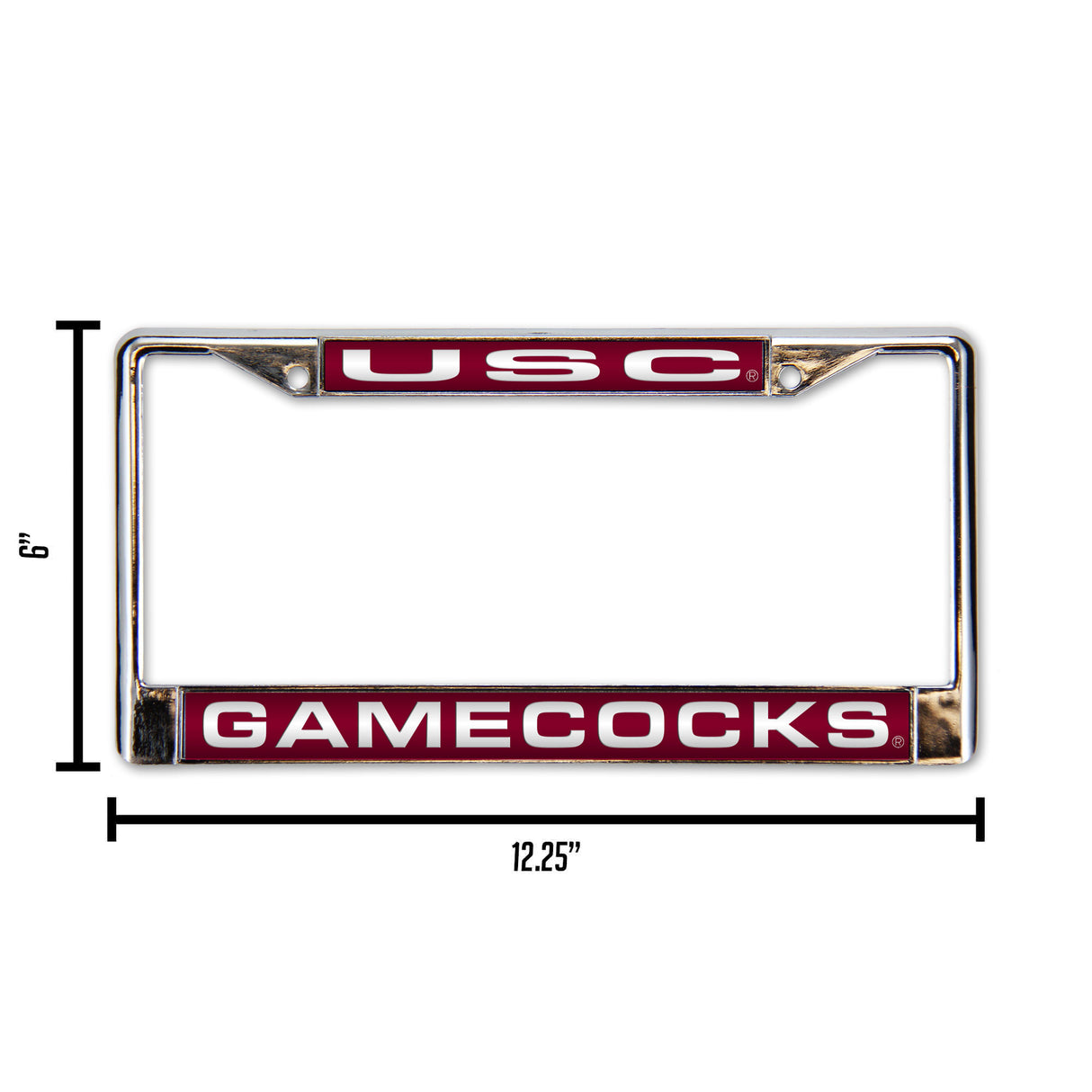 NCAA South Carolina Gamecocks Laser Cut Chrome License Plate Frame Fan Gear NCAA South Carolina Gamecocks