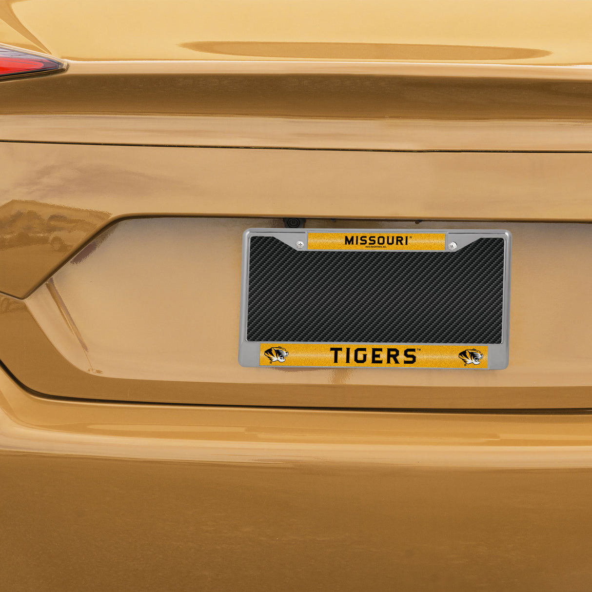 NCAA Missouri Tigers Chrome Glitter License Plate Frame Fan Gear NCAA Missouri Tigers