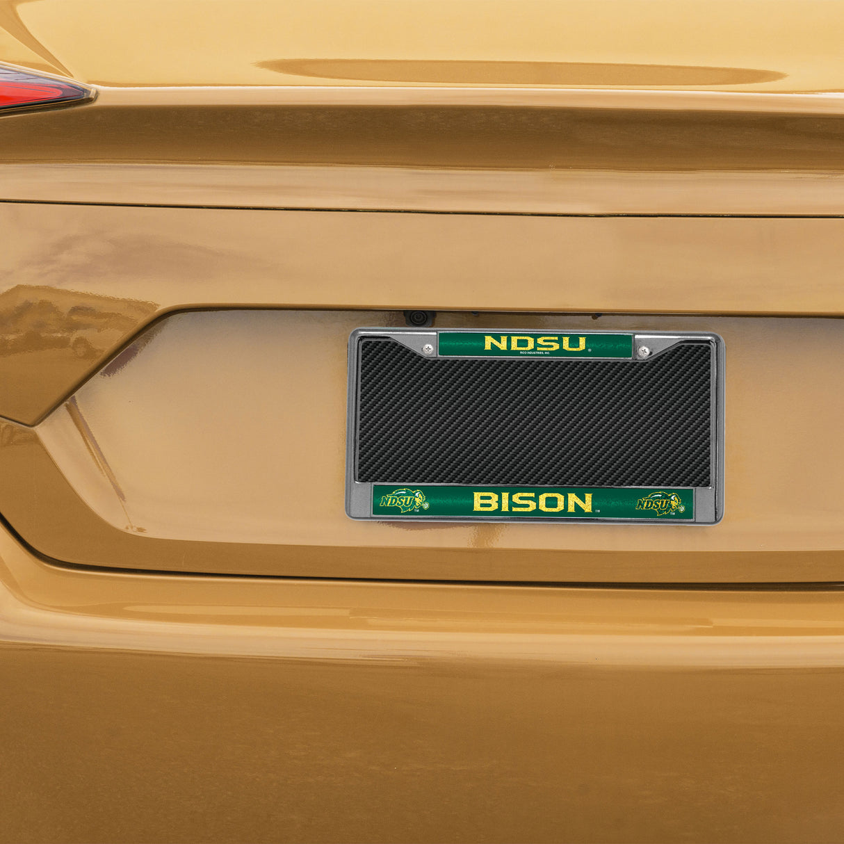 NCAA North Dakota State Bisons Chrome Glitter License Plate Frame Fan Gear NCAA North Dakota State Bisons