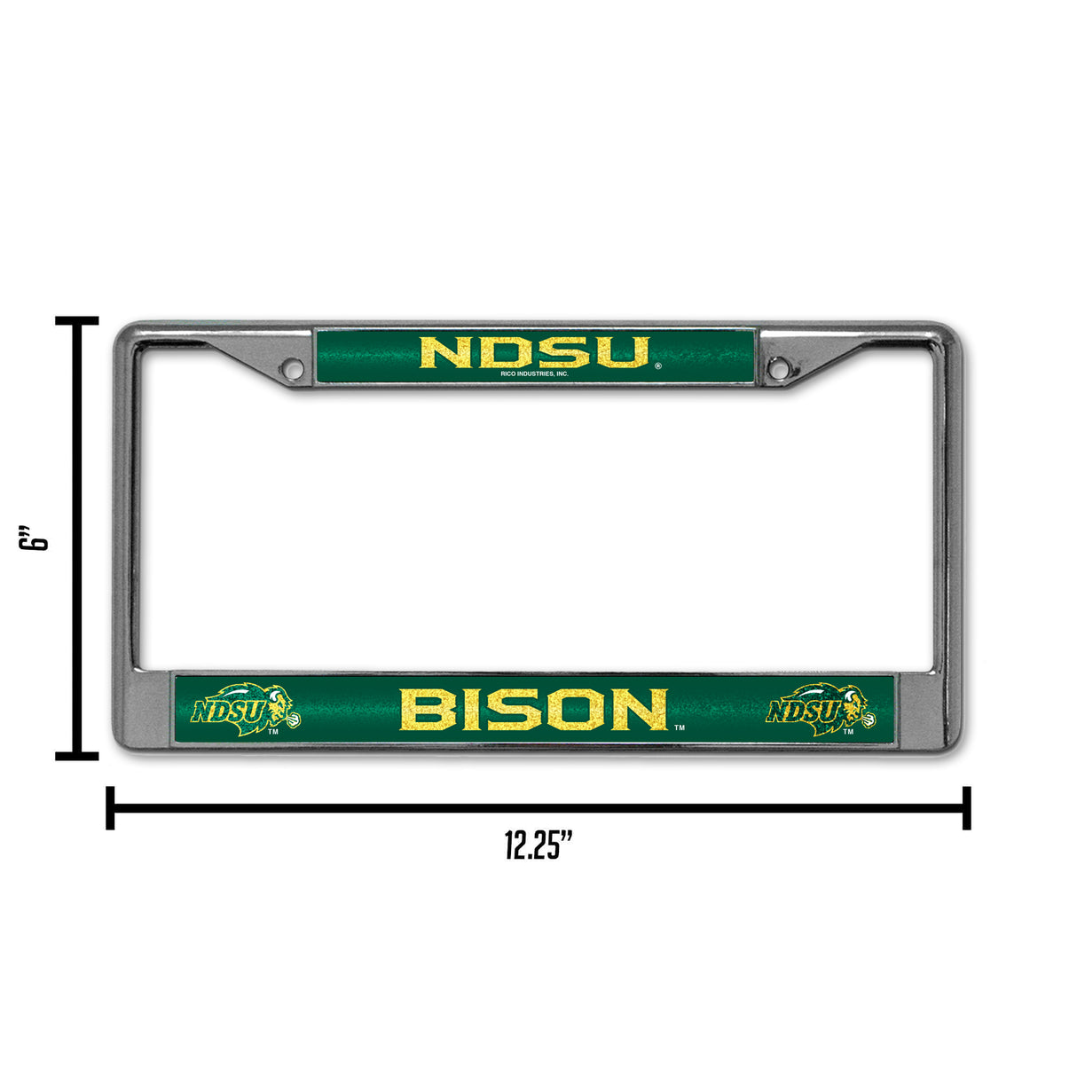NCAA North Dakota State Bisons Chrome Glitter License Plate Frame Fan Gear NCAA North Dakota State Bisons