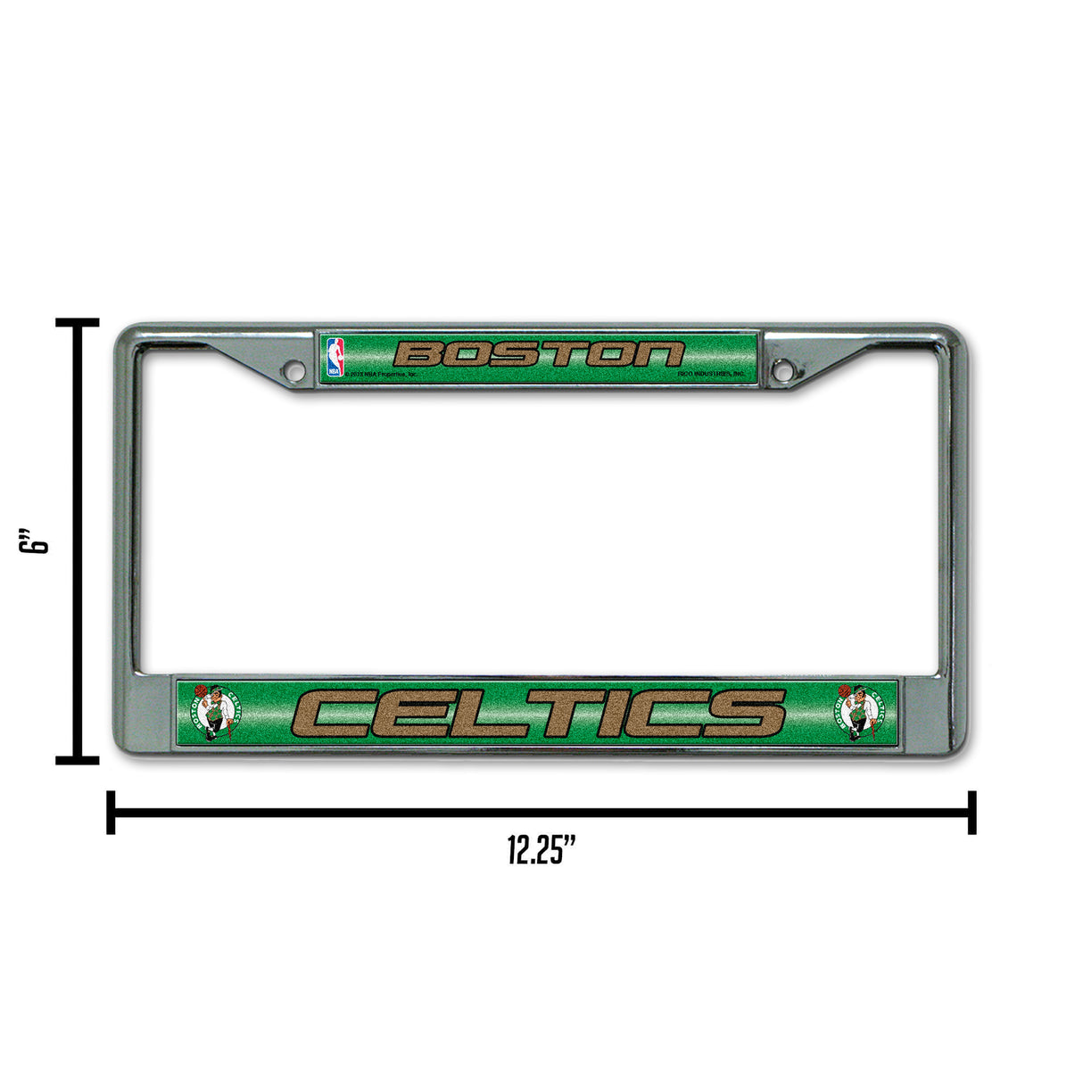 NBA Boston Celtics Chrome Glitter License Plate Frame Fan Gear NBA Boston Celtics