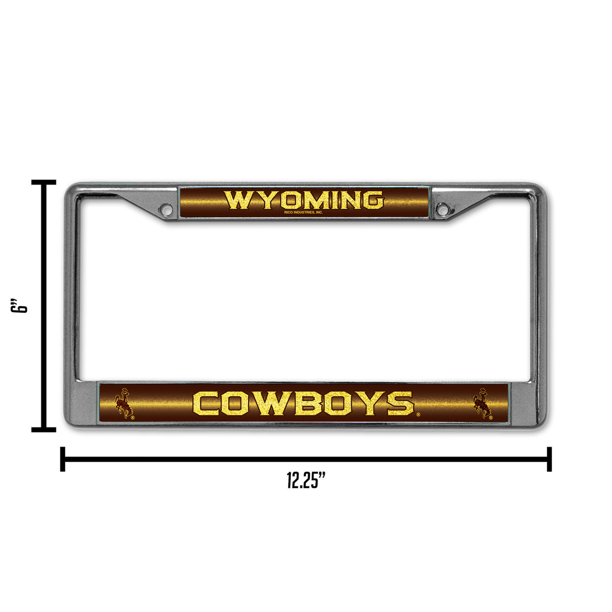 NCAA Wyoming Cowboys Chrome Glitter License Plate Frame Fan Gear NCAA Wyoming Cowboys