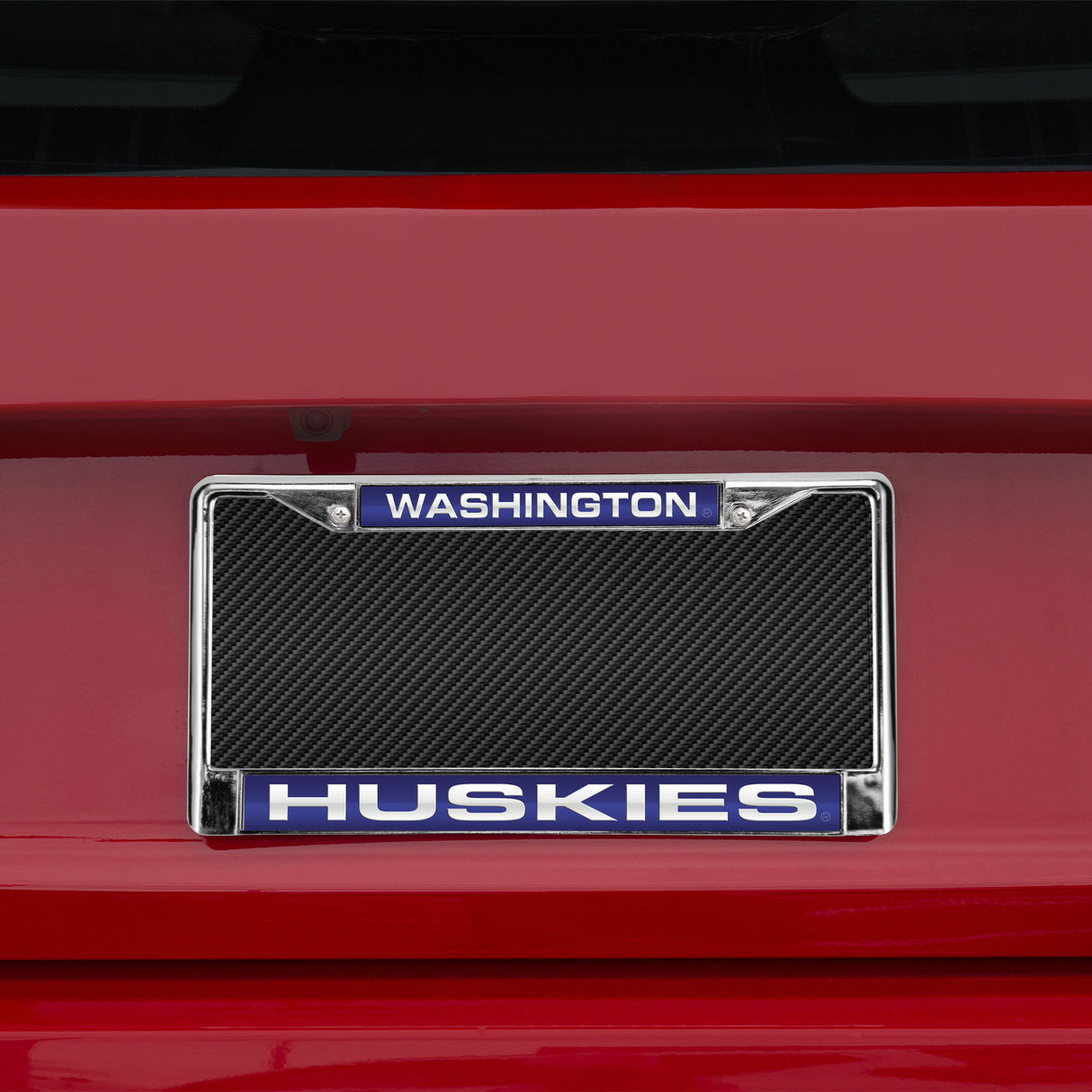 NCAA Washington Huskies Laser Cut Chrome License Plate Frame Fan Gear NCAA Washington Huskies