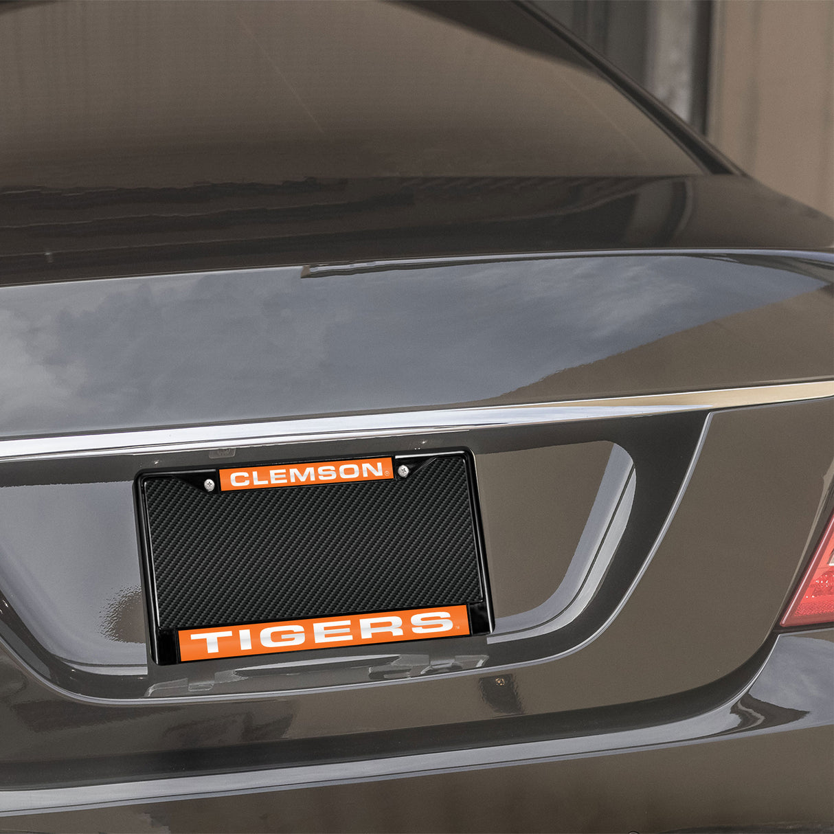 NCAA Clemson Tigers Laser Cut Black Chrome License Plate Frame Fan Gear NCAA Clemson Tigers