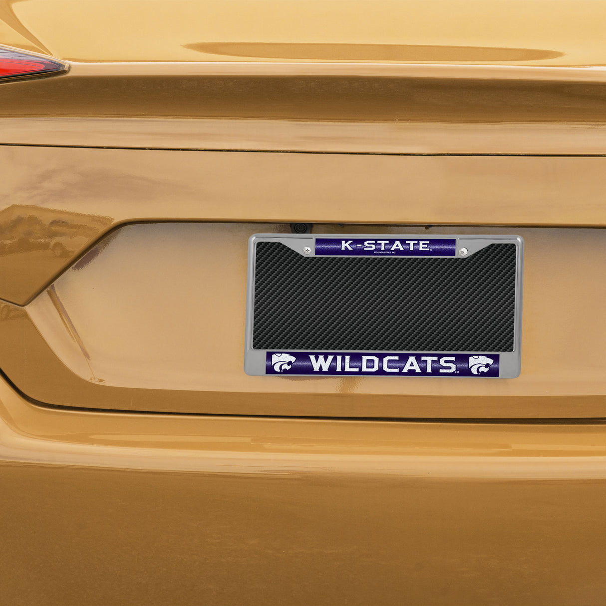 NCAA Kansas State Wildcats - KSU Chrome Glitter License Plate Frame Fan Gear NCAA Kansas State Wildcats