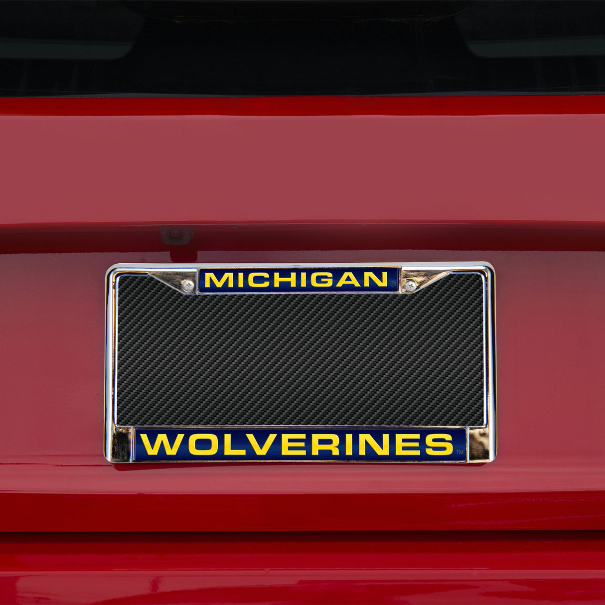NCAA Michigan Wolverines Laser Cut Chrome License Plate Frame Fan Gear NCAA Michigan Wolverines