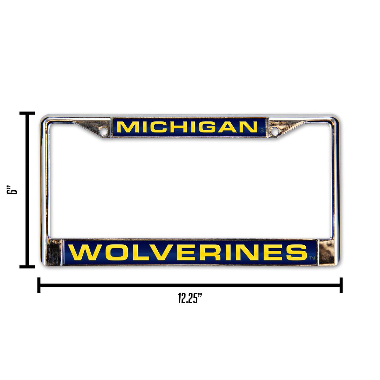 NCAA Michigan Wolverines Laser Cut Chrome License Plate Frame Fan Gear NCAA Michigan Wolverines